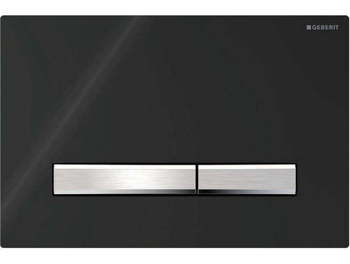 Geberit Sigma50 bedieningsplaat - 2-toets spoeling - vierkant - dualflush - zwart
