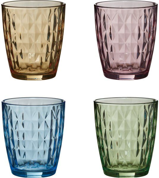 Aida Mosaic Drikkeglas, 4-Pak, Farvemix, 34 Cl