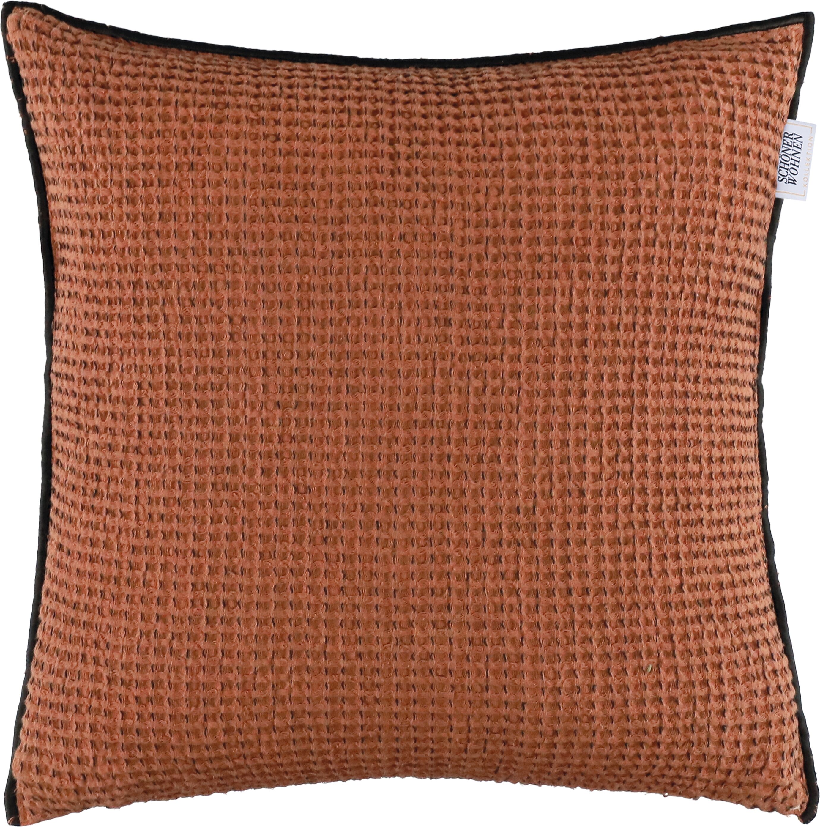 SCHÖNER WOHNEN-Kollektion "Flex" mit Waffelstruktur, Kissenhülle zimt, unifarben B/L: 38cm x 38cm, 1 Stk.