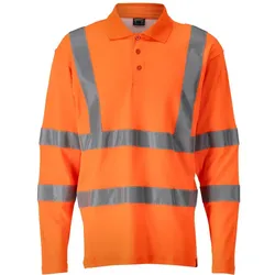 MASCOT Polo-Shirt, Langarm SAFE CLASSIC Hi-vis Orange M - 18283-995-14-M - Hi-vis Orange