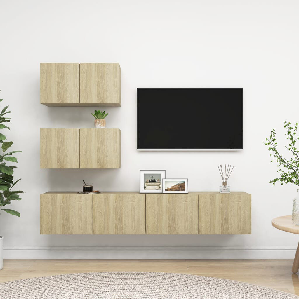 Ebern Designs Azazel TV Stand for TVs up to 32" Sonoma Oak 160cm