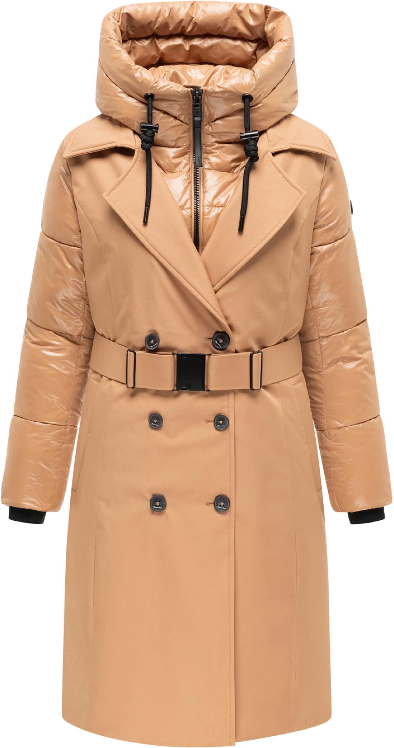 Trenchcoat NAVAHOO "Trenchcoat City-Glow 14", Damen, Gr. L, camel, Mäntel Trenchcoat