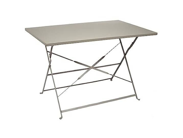 HOME DECO FACTORY Table de Repas Pliante Palerme 110 cm Pliable Gris Acier\, table de repas pliante\, modèle Palerme\, pique-nique et jardin\, transport facile\, 110x70x71 cm\, gris