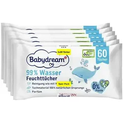 2x Babydream 99% Wasser (6 x 60 Stk.)