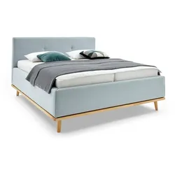 Musterring Polsterbett Delphi 180 x 200 cm Stoff Blau Eisblau