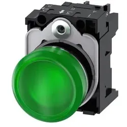 Siemens Dig Industr. Leuchtmelder 22mm, rund, grün, Linse 3SU1152-6AA40-1AA0