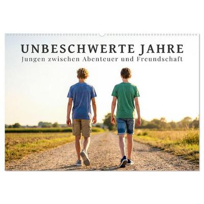 Unbeschwerte Jahre - Jungen zwischen Abenteuer und Freundschaft (Wandkalender 2027 DIN A2 quer), CALVENDO Monatskalender