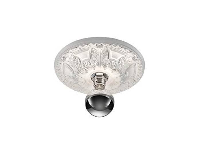 Trio Leuchten Lilly 603300101 Plafonnier en plâtre blanc\, sans 1 ampoule E14\, diamètre 30 cm