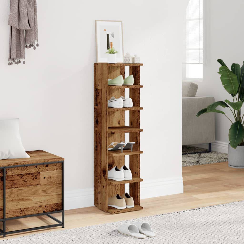 Ebern Designs Shoe Storage Old Wood 102 cm H x 27 cm W x 27 cm D