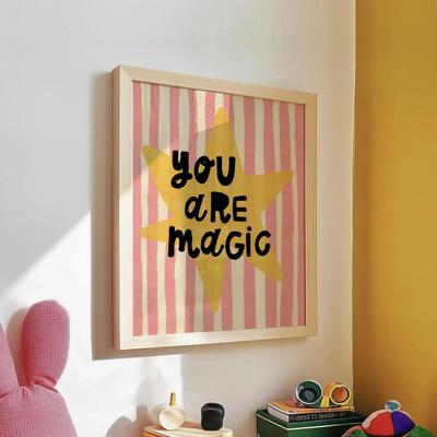 Uplift Picks Unicorn Nursery Wall Art Magical Quote Canvas Print For Kids Room Decor 15 50x75 Cm no Frame