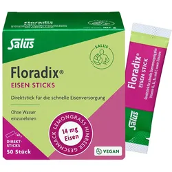 FLORADIX Eisen Sticks Pulver Salus 50 St