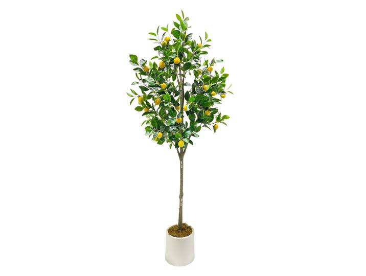 Plante artificielle citronnier réaliste 150cm 180cm, faux citron et feuilles, plantes vertes en pot pour la décoration de la maison et du bureau