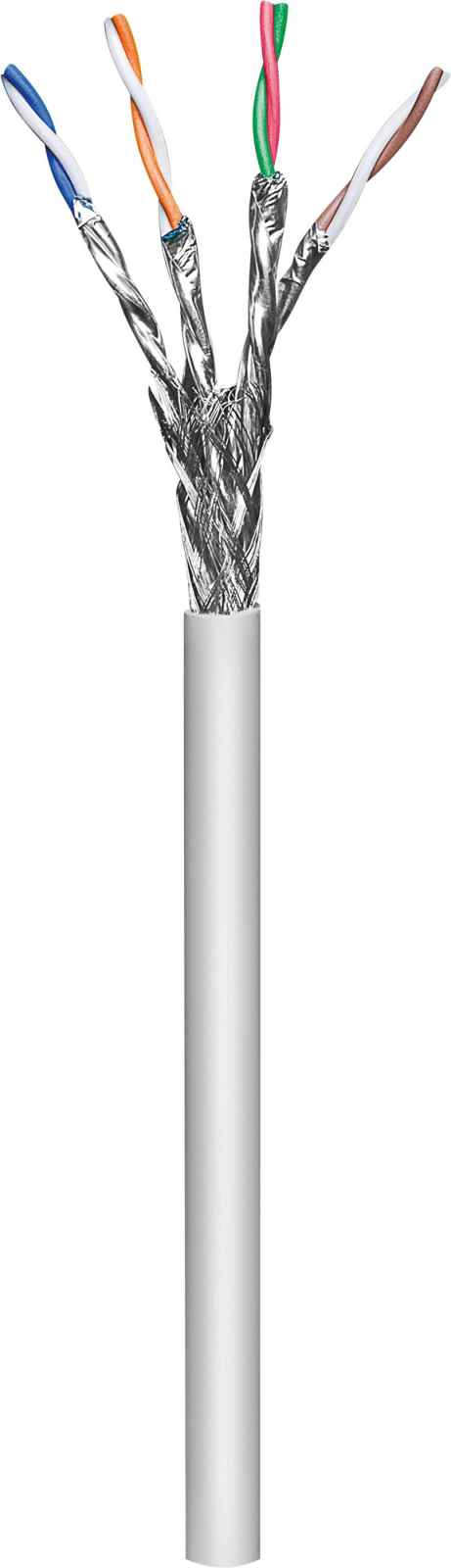 Intellinet Verlegekabel Cat6a, S/FTP, 305 m Kabeltrommel, LS0H, CPR-Dca-klassifiziert, AWG 23, Massivdraht, grau, 305 m, Cat6a, S/FTP (S-STP), Grau