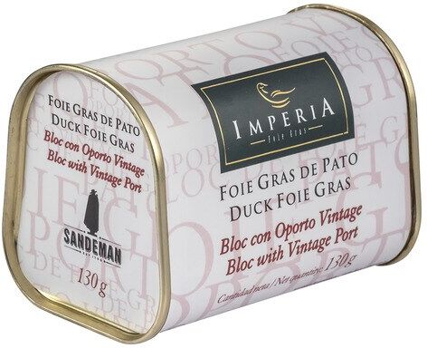 Imperia Foie Gras de Pato con Oporto 'Vau Vintage de Sandeman' en bloc .