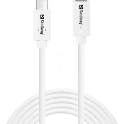 SANDBERG 136-55 - Sync- & Ladekabel, USB-C Verlängerungskabel, 2m
