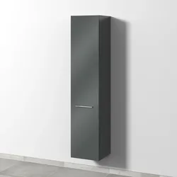 Sanipa Hochschrank „2morrow“ 350 × 1615 × 350 mm in Anthrazit (glanz)