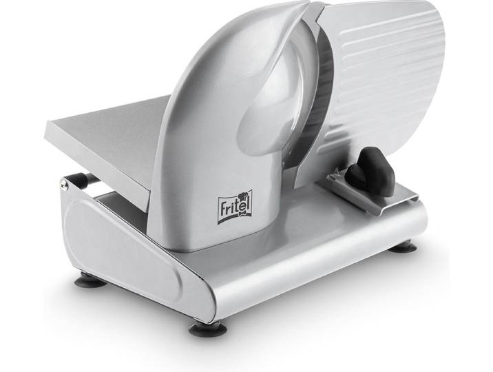 FRITEL Snijmachine SL 3855 Twin - Allessnijder / Broodsnijder / Vleessnijder -0-15mm - Ø 22cm - 150W - Gekarteld & Glad mes - Schuine slede 15°