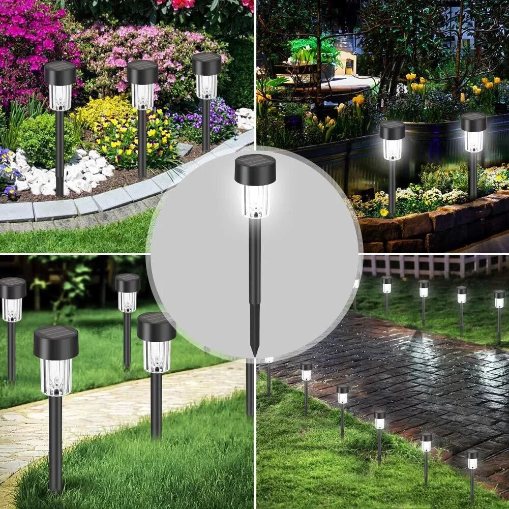 INF Lot de 10 Lampes Solaires LED pour Pelouse - Éclairage de Jardin Extérieur Coloré