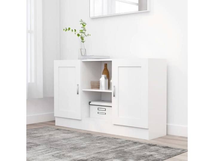 Commode bahut - JILL - Buffet - Blanc 120x30 5x70 cm Aggloméré FR9409