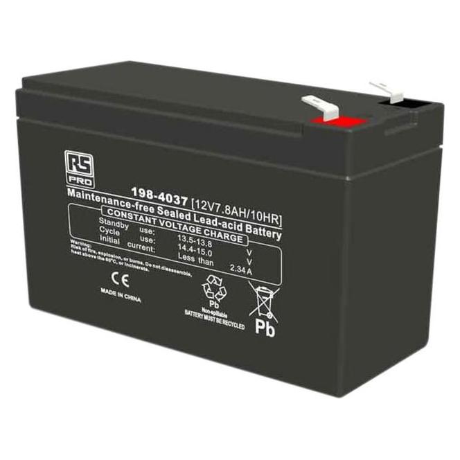 RS PRO Abgedichteter Bleiakku, 12V / 7.8Ah, T2-Anschluss, 151 x 65 x 93.5mm (7800 mAh, 12 V) (1984037)