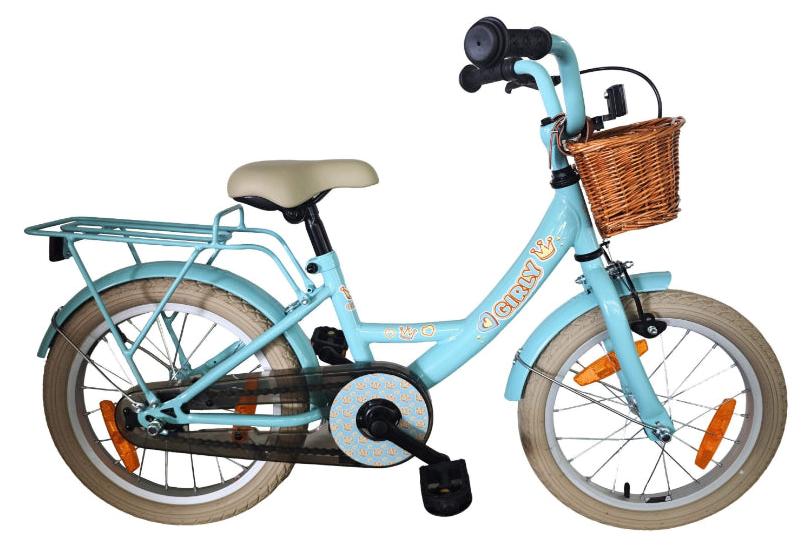 Bikefun Kinderfahrrad Girly 16 Zoll - mit Korb und Bremsnabe - Blau