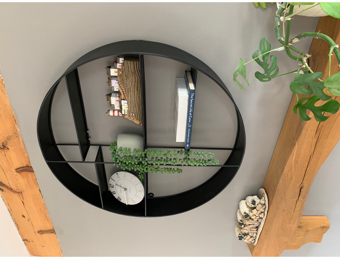 17 Stories Jadotte 4 -Piece Circle Accent Shelf Black 68cm H X 68cm W X 9cm D
