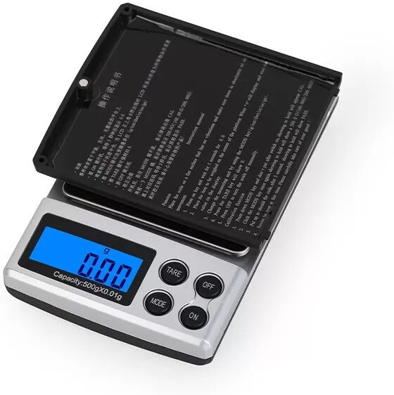 INF Tragbare digitale Taschenwaage, hochpräzise Schmuckwaage mit Tara- und Überlastungsschutz 100 g/0,01 g