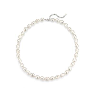 Perlenkette FIRETTI "Schmuck Geschenk Halsschmuck Halskette Perle", bunt (silberfarben, weiß), Halsketten, Damen, Perlen Silber 925 (Sterlingsilber), L: 50 B: 10mm, Perlen, Silber 925 (Sterlingsilber), Perlenkette, Made in Germany - mit...