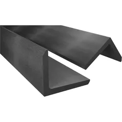 Endorphin, Gartenbodenbelag,  WPC Abschlussleisten 5er Set Hellgrau 220cm Winkelprofil 5,5 x 4,5cm (220 x 5.50 cm)