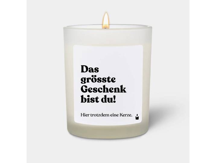 Duftkerze Flowery Das grösste Geschenk bist du!