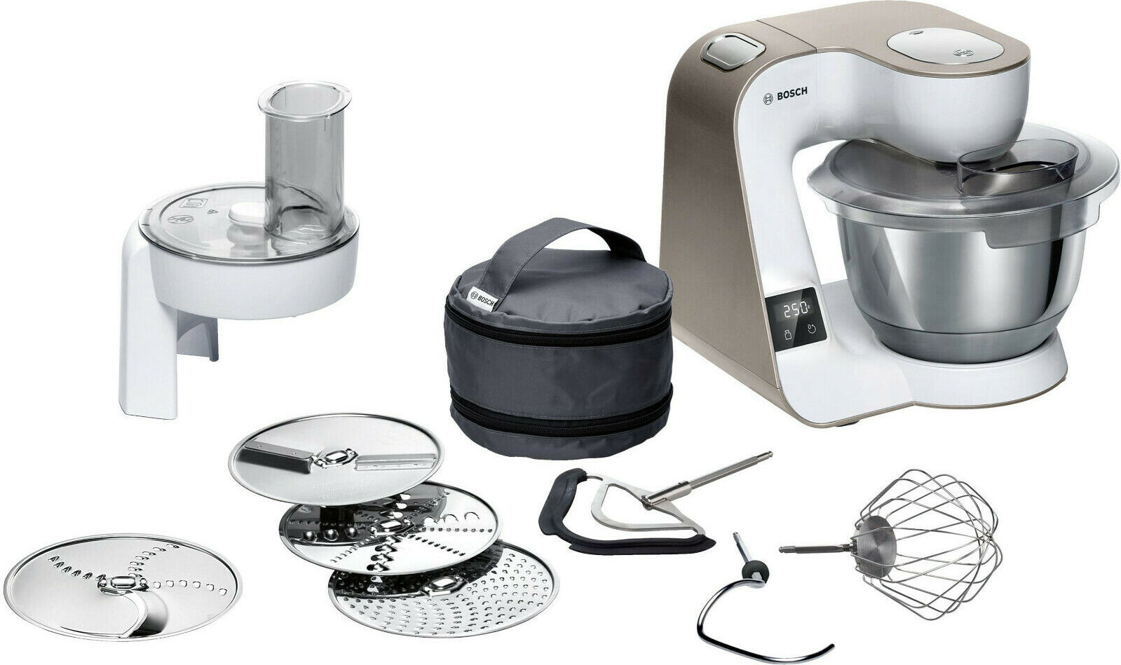 Bosch MUM5XW10, 3,9 l, Weiß, Berührung, 1,1 m, 3,9 l, 4 Disks