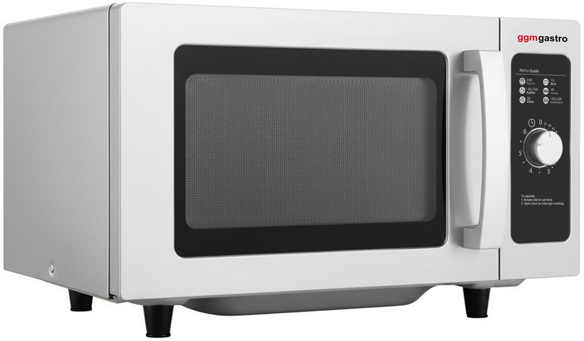 GGM Gastro Magnetron - 25l - 1kW - Mechanisch zilver