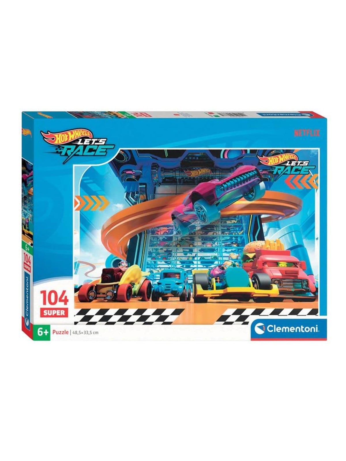 Clementoni Jigsaw Puzzle Super Color Hot Wheels II 104pcs. 2D Puzzles