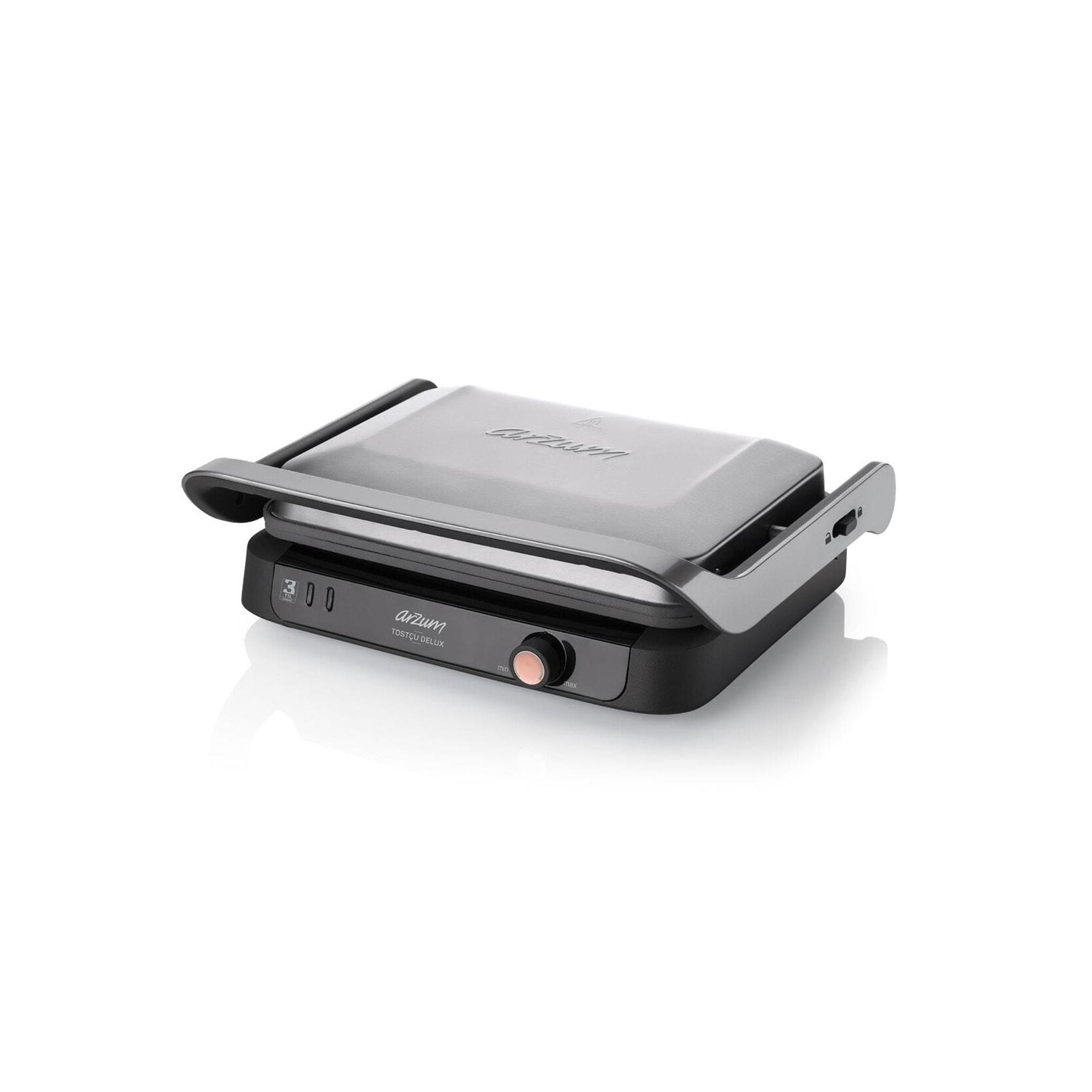 Arzum Tostçu Delux 1800W, Sandwichmaker, Antihaft-Gusseisenplatte