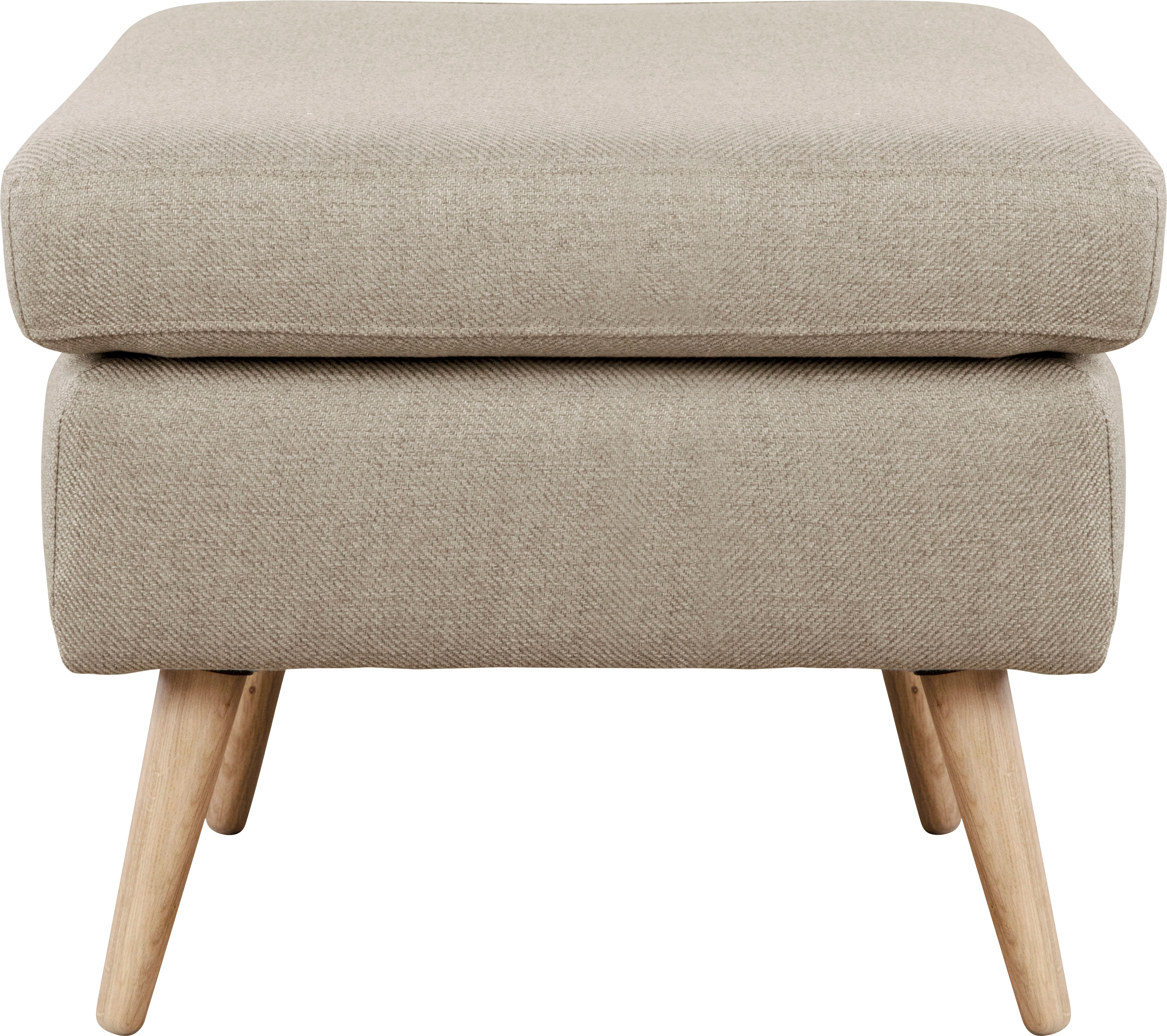 Hocker HOME AFFAIRE "Charles", beige, B:58cm H:49cm T:58cm, 100% Polyester, Hocker, Hocker, passend zum Sessel "Charles" beige B/H/T: 58cm x 49cm x 58cm, Struktur grob