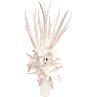 Kunstblume I.GE.A. "Soft-Blumenarrangement", weiß, B:50cm H:90cm, Kunststoff, Kunstpflanzen, Keramikvase