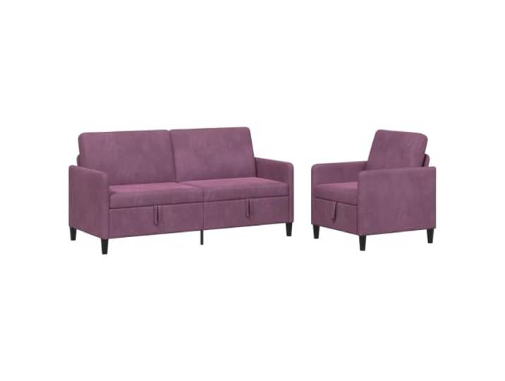 PUGYNBK Sofa mit Stauraum, 2 Stück, Violett, Polyester, modern Klappsitz, Bezug trocken waschbar, Gestell aus Metall und Holz, Füße aus Kunststoff, Schaumstoff und Faser