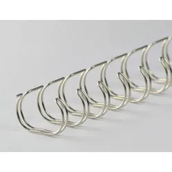 LMG Drahtbinderücken silber, glänzend