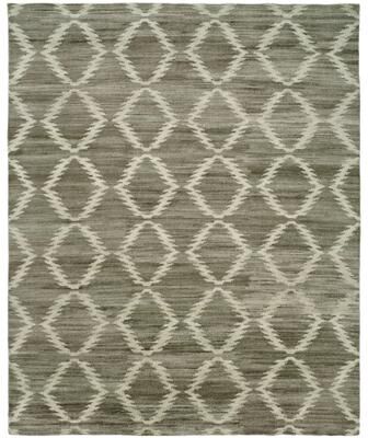 KALATY Traditional Grey Hand-Knotted Wool Area Rug