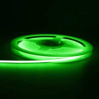 Inspired Finds SlimGlow 3 Mm Ultra Thin COB LED Strip Light (12V High Density) 2m 12v Dc Plug green