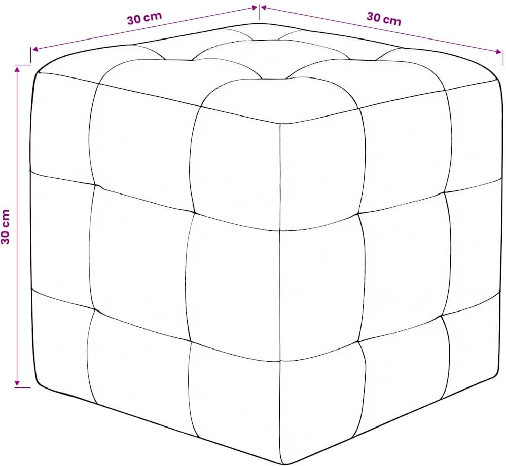vidaXL Tabourets cube Noir