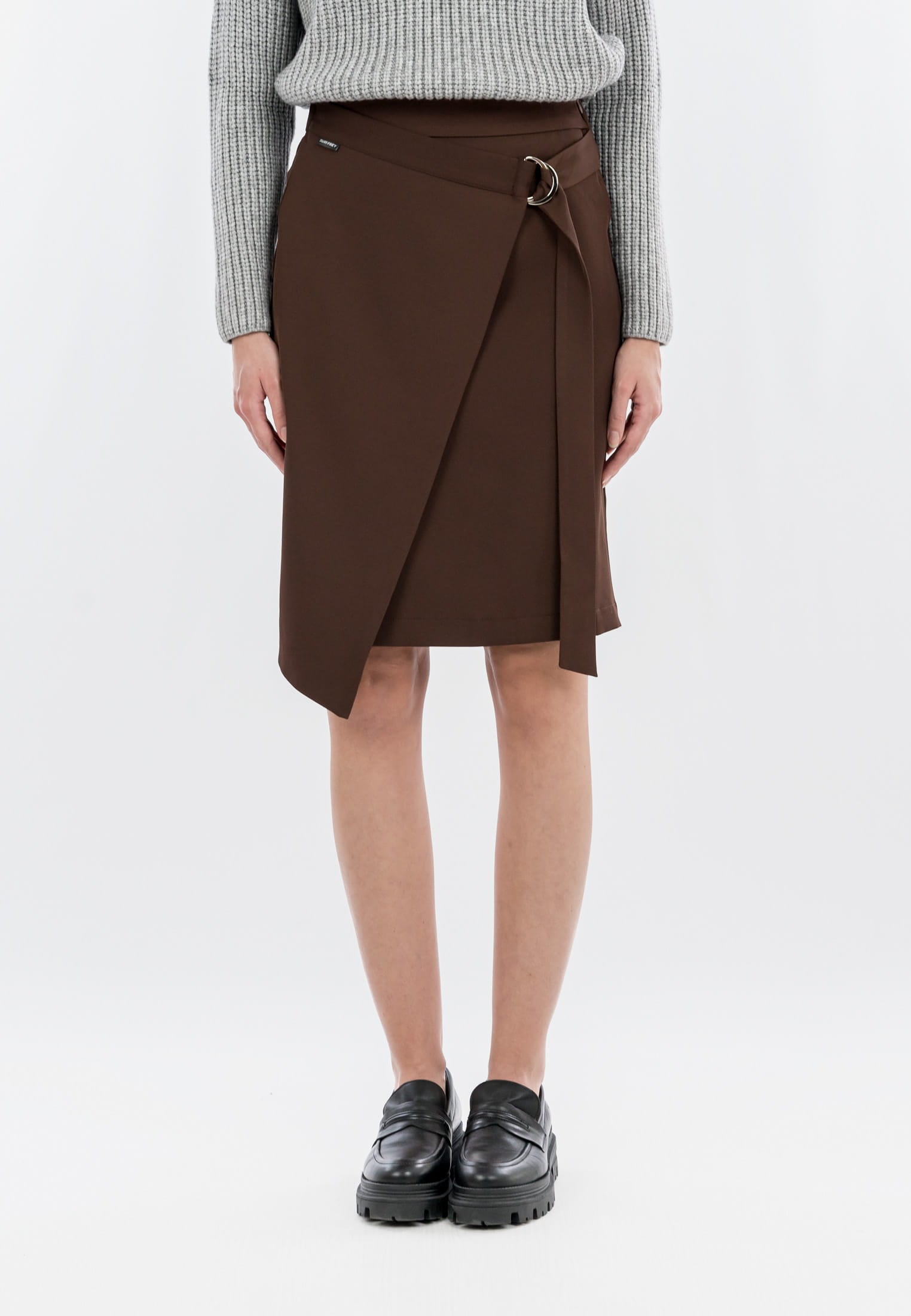 Wickelrock SURI FREY "Wickelrock SFY Freyday", Damen, Gr. S, braun (barolo 629), Obermaterial: 97% Polyester PES. 3% Elasthan EL., Röcke Wickelrock