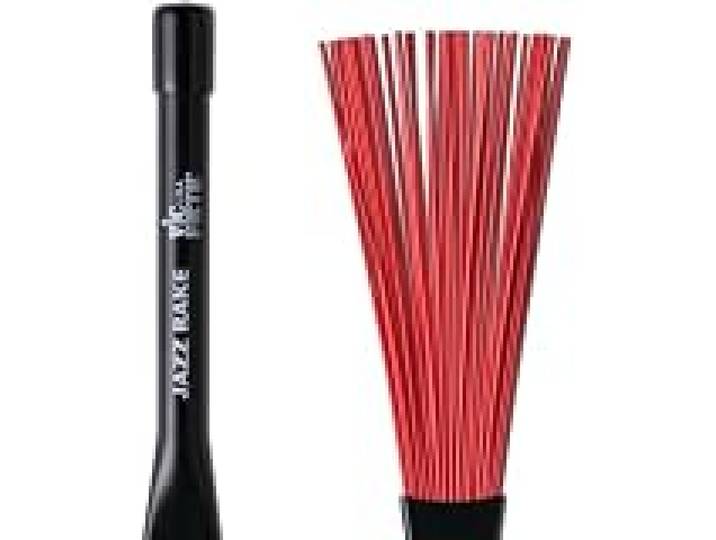 Vic Firth Balai de Jazz, Poils Escamotables Rouges, Manche en Plastique