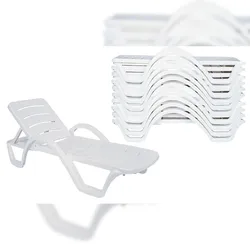CLP 10er Set Sonnenliege Havana weiß