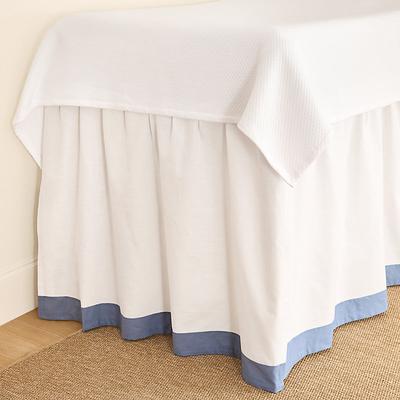 Hannah 3-Paneled Dorm Bedskirt - Cornflower - Ballard Designs