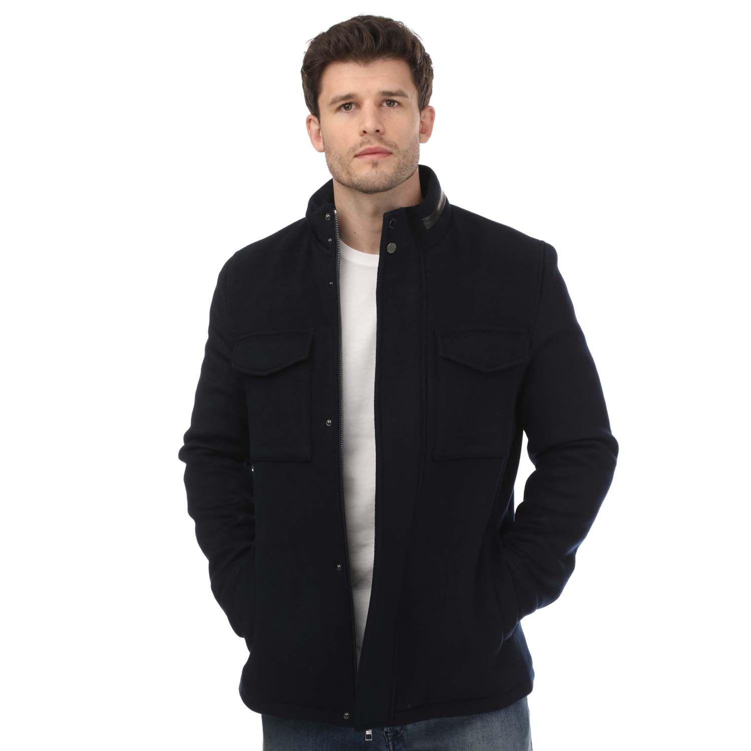 Herren Ted Baker Knowl Trichterkragen Feldjacke in Marineblau