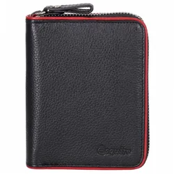 Esquire Reißverschlussbörse Damen Color Piping 095607 schwarz-rot - 13