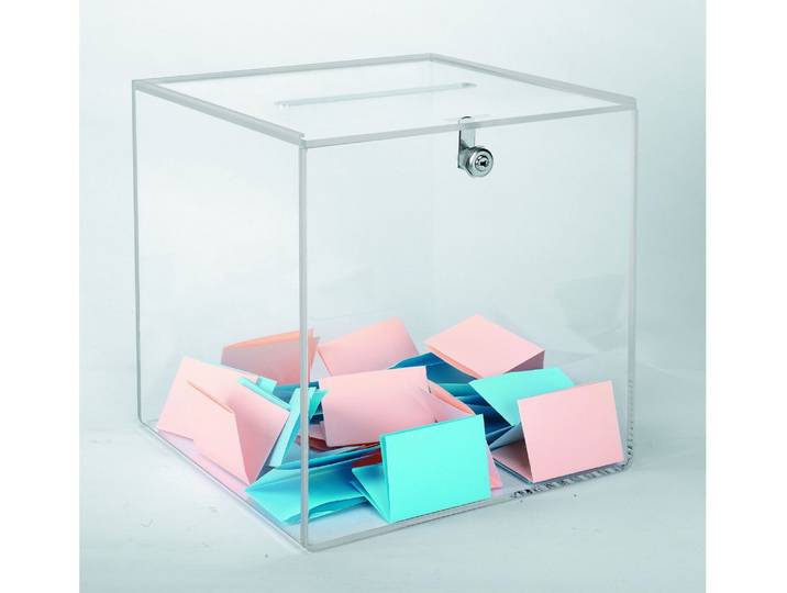 Urne 300 bulletins transparente standard avec serrure - Urnes - Bruneau