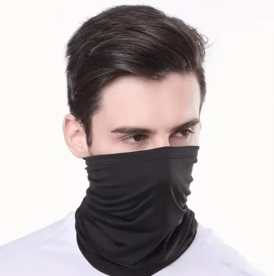 Inspire Picks Summer Tactical Camo Bandana Breathable Sports Neck Gaiter Face Mask For Cycling Hunting And Hike black