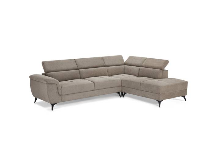 L-Form Ecksofa Rechts Betis - Stoff Beige, 290 cm